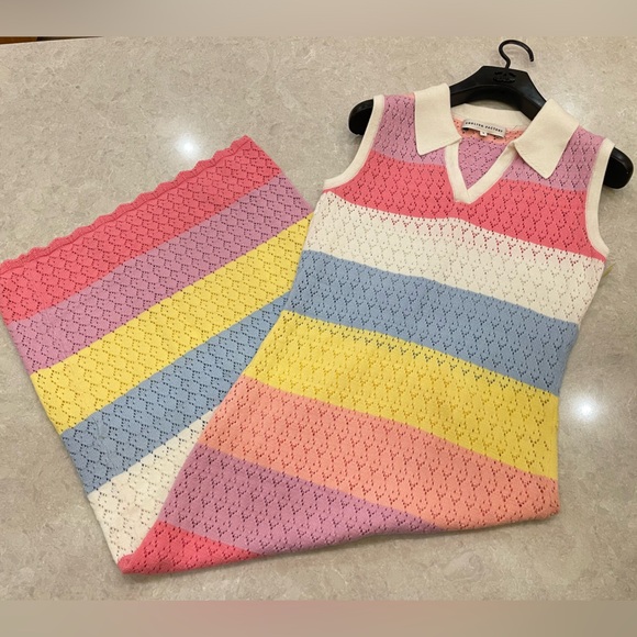 English Factory Knit Stripe Sleeveless Dress In Multi Size S - Picture 4 of 16